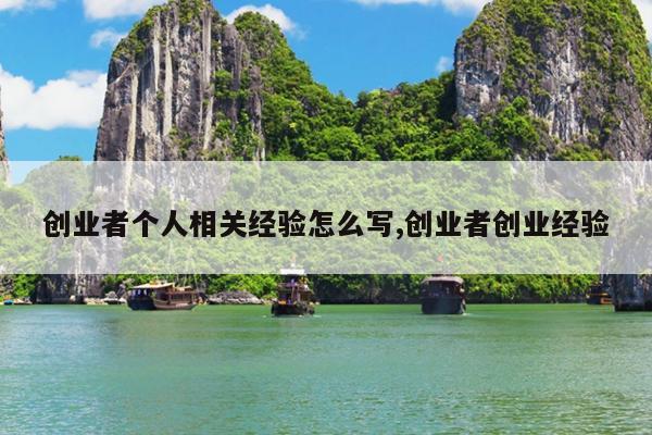 创业者个人相关经验怎么写,创业者创业经验