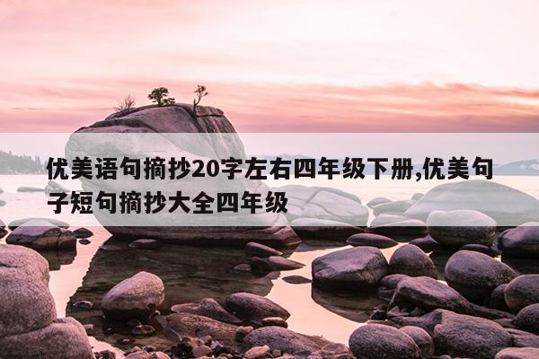 优美语句摘抄20字左右四年级下册,优美句子短句摘抄大全四年级
