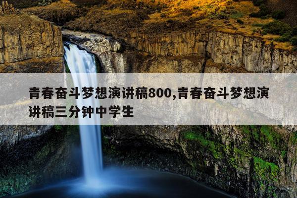 青春奋斗梦想演讲稿800,青春奋斗梦想演讲稿三分钟中学生