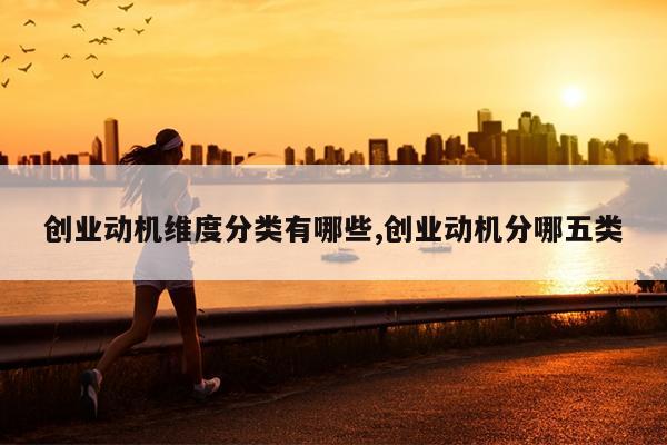 创业动机维度分类有哪些,创业动机分哪五类
