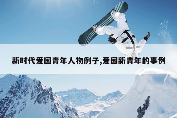 新时代爱国青年人物例子,爱国新青年的事例