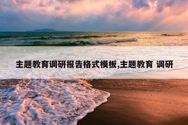 主题教育调研报告格式模板,主题教育 调研