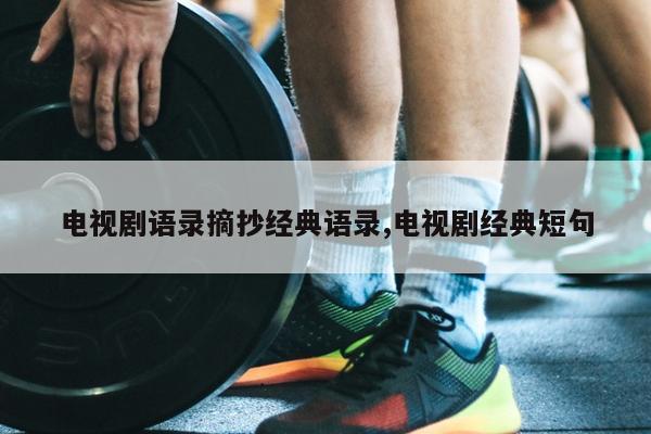 电视剧语录摘抄经典语录,电视剧经典短句