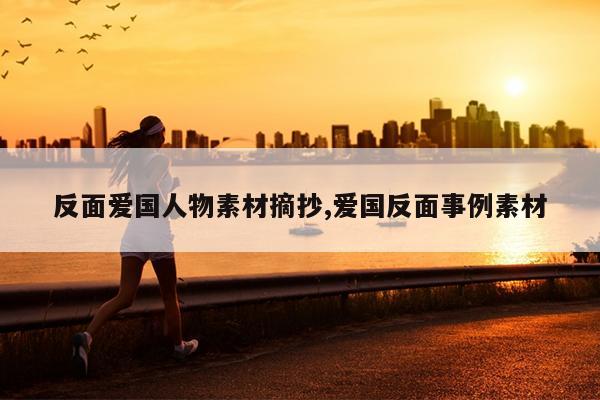 反面爱国人物素材摘抄,爱国反面事例素材