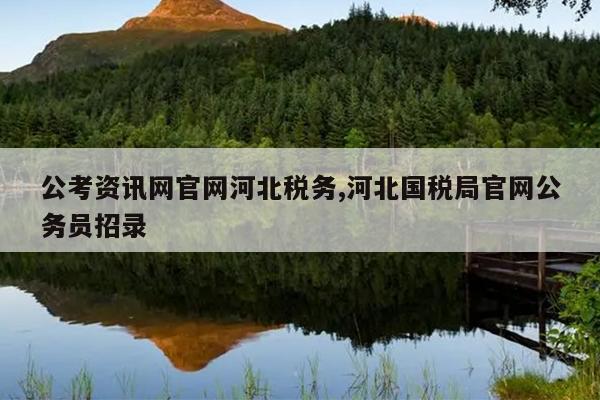 公考资讯网官网河北税务,河北国税局官网公务员招录