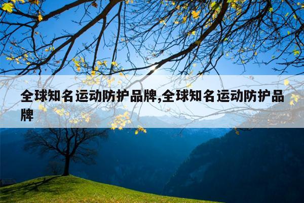 全球知名运动防护品牌,全球知名运动防护品牌