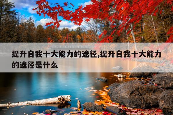 提升自我十大能力的途径,提升自我十大能力的途径是什么